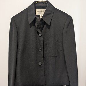 Jones New York Black Lightweight Jacket with pants set 4 Petite